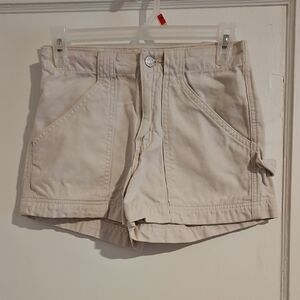 Levi's Women's Cream Carpenter Shorts Size 1